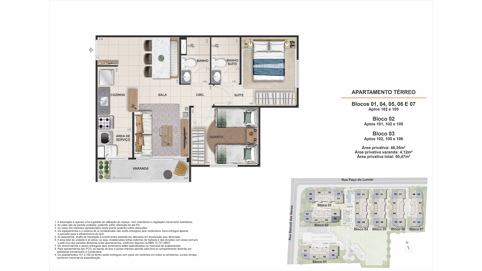 Villa Sante - Apartamento Terreo de 50,47m2
