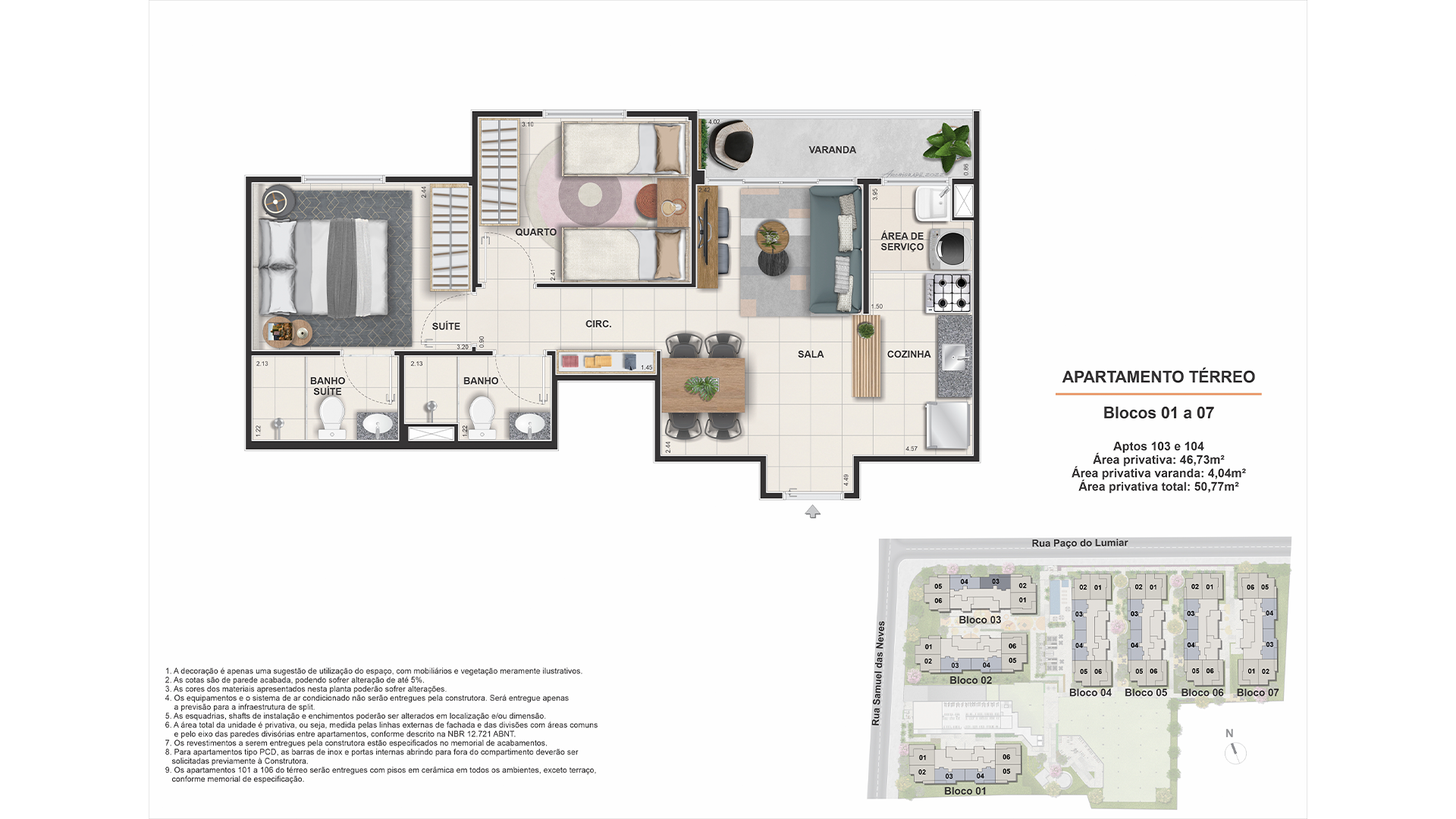Villa Sante - Apartamento Terreo de 50,77m2